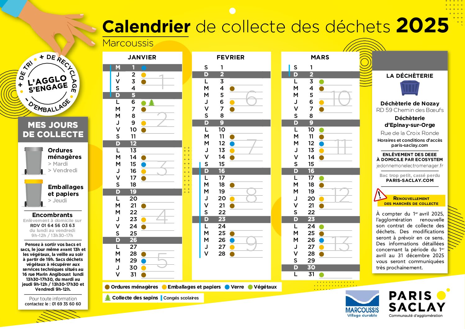 Calendrier des collectes 2025