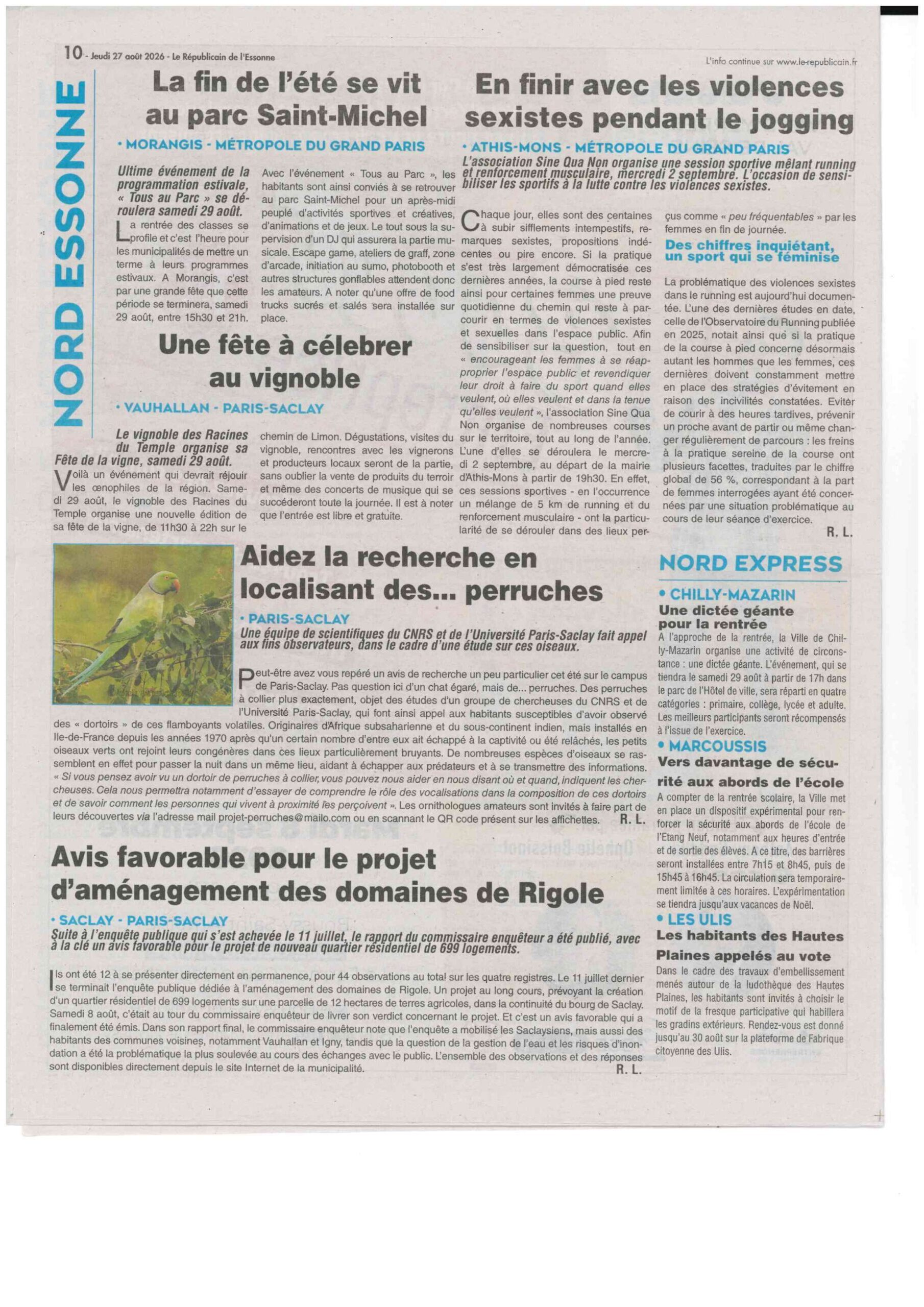 Le Républicain – Davantage de sécurité aux abords de l&rsquo;école